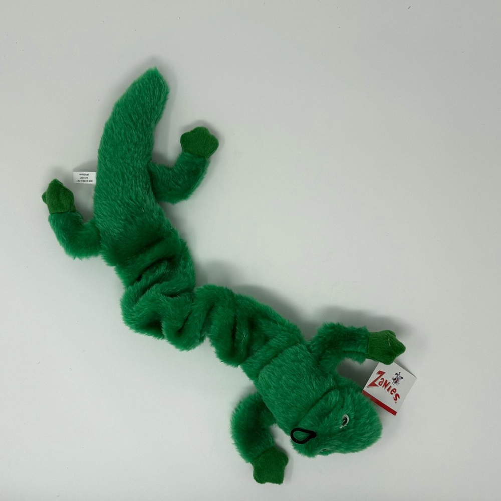 Bungee Gecko Zanies squeeze me-squeak-toy.